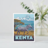 Kenia Afrika Vintage Reizen  Briefkaart (Staand voorkant)