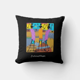 Kenia, Afrikaanse kunst, kleurrijk zonnetjesfeest Kussen