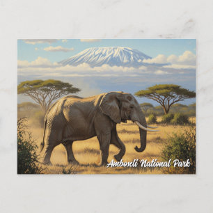 Kenia Amboseli Nationaal Park Olifant Briefkaart
