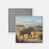 Kenia Amboseli Nationaal Park Olifant Magneet (Voorkant / Achterkant)