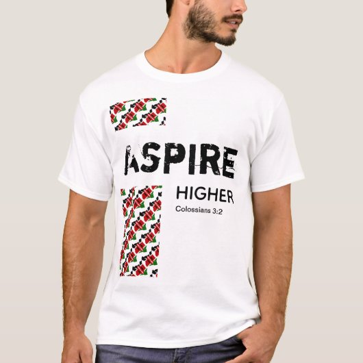 Kenia ASPIRE HOGER Christelijke scripts T-shirt (Voorkant)