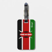Kenia Bagagelabels, patriottische Keniaanse vlag Bagagelabel (Achterkant verticaal)