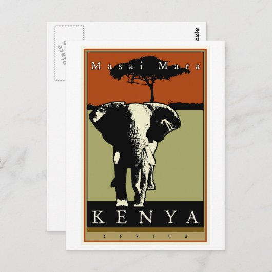 Kenia Briefkaart (Voorkant / Achterkant)