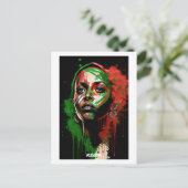 Kenia Briefkaart - Kunstmatig portret - Vrouwenwer (Staand voorkant)