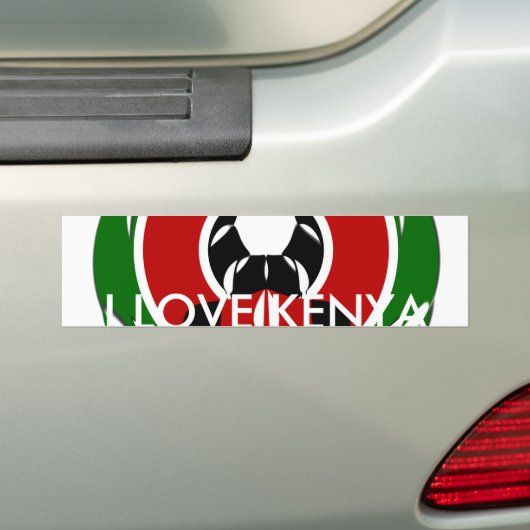 Kenia Bumpersticker Sjabloon (Op auto)