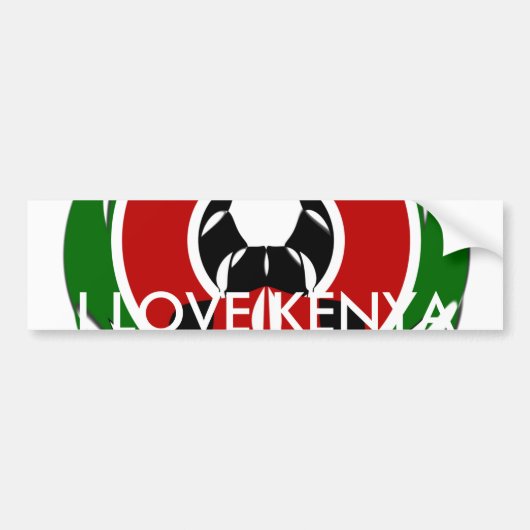 Kenia Bumpersticker Sjabloon (Voorkant)