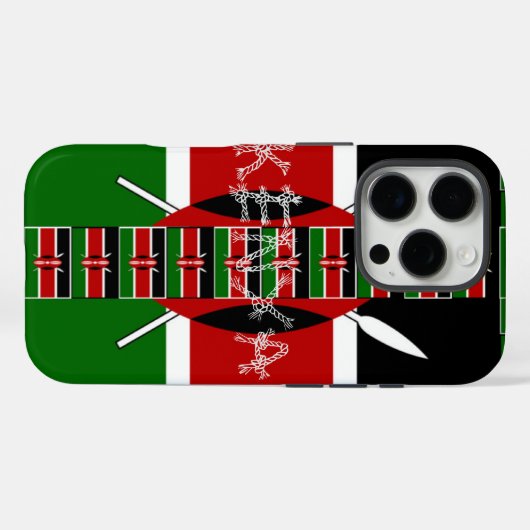 Kenia Case-Mate iPhone Case (Achterkant (horizontaal))