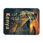 Kenia Cheeatah zonsondergang Magneet (Horizontaal)