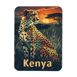 Kenia Cheeatah zonsondergang Magneet