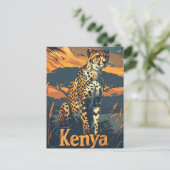 Kenia Cheetah  Briefkaart (Staand voorkant)