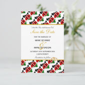 KENIA Christelijke huwelijksuitnodiging Save Date Save The Date (Staand voorkant)