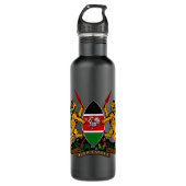 Kenia Coat of arms T-shirt Flag souvenir Nairobi Waterfles (Voorkant)