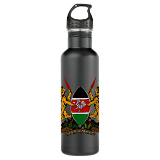 Kenia Coat of arms T-shirt Flag souvenir Nairobi Waterfles
