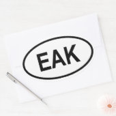 Kenia "EAK" Ovale Sticker (Envelop)
