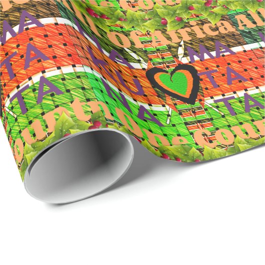 Kenia Edgy National Flag Kleuren Patroon Ontwerp Cadeaupapier (Rol Hoek)