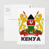 KENIA - embleem / vlag / wapen / symbool Briefkaart (Voorkant / Achterkant)