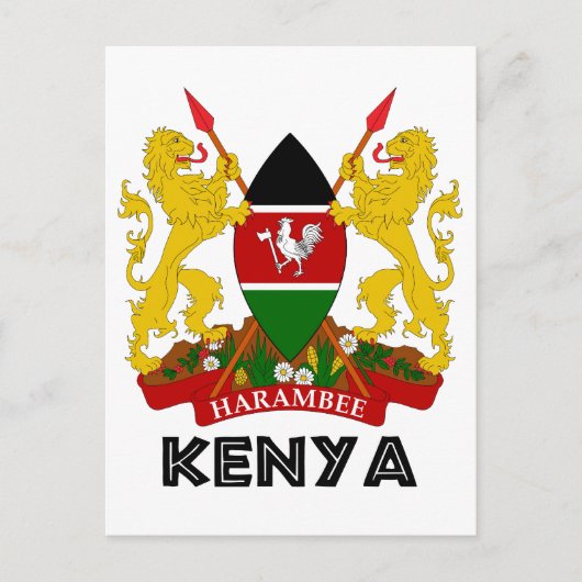 KENIA - embleem / vlag / wapen / symbool Briefkaart (Voorkant)