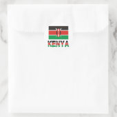 Kenia en de Keniaanse vlag Ronde Sticker (Tas)