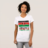 Kenia en de Keniaanse vlag T-shirt (Voorkant volledig)