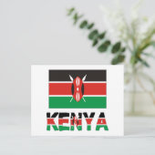 Kenia en Keniaanse vlag Briefkaart (Staand voorkant)