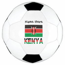 Kenia en Keniaanse Vlag Getegeld met Uw Naam Voetb Voetbal
