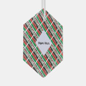 Kenia en Keniaanse vlag met Jouw naam Glas Ornament (Voorkant Rechts)