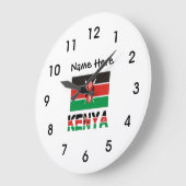 Kenia en Keniaanse vlag met Jouw naam Grote Klok (Hoek)
