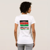 Kenia en Keniaanse vlag T-shirt (Achterkant volledig)