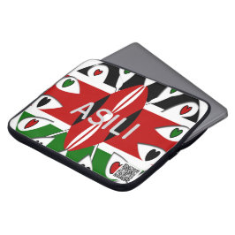 Kenia Erfgoed Asili Oorsprong | Aanpasbare Vlag Ke Laptop Sleeve