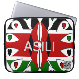 Kenia Erfgoed Asili Oorsprong | Aanpasbare Vlag Ke Laptop Sleeve