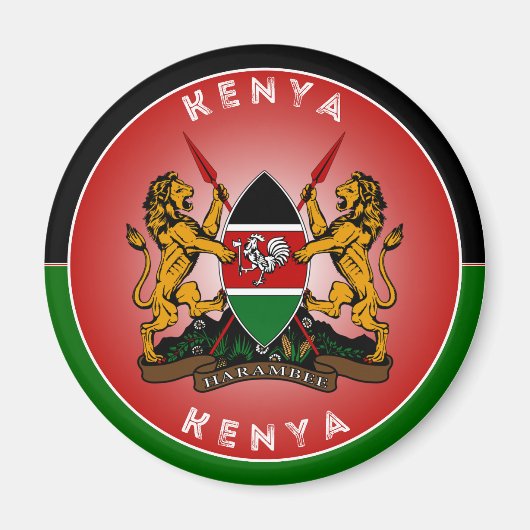 Kenia Erfgoed Embleem Magneet (Voorkant)