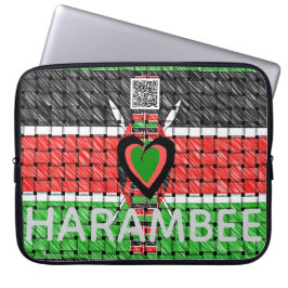 Kenia Erfgoed Harambee Samenwerken | Hart W Laptop Sleeve
