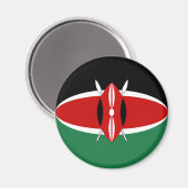 Kenia Fisheye Vlag Magneet (Voorkant / Achterkant)