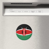 Kenia Fisheye Vlag Magneet (Insitu (Vaatwasser))