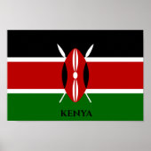 Kenia Flag , Afrika Poster (Voorkant)