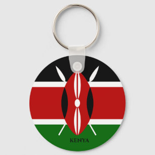 Kenia Flag , Afrika Sleutelhanger