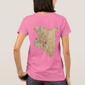 Kenia Flag and Map dk T-Shirt (Achterkant)