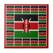 Kenia Flag Ceramic Tile / Home Patriots Decor Tegeltje (Voorkant)
