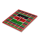 Kenia Flag Ceramic Tile / Home Patriots Decor Tegeltje (Zijkant)