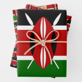 Kenia Flag, Heart & Kenyan Mode / Gift Set Inpakpapier Vel (In situ)