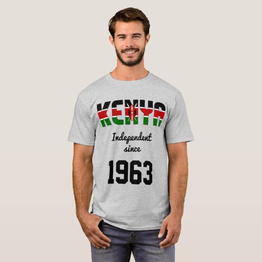 Kenia Flag Independence Celebration T-shirt (Voorkant volledig)