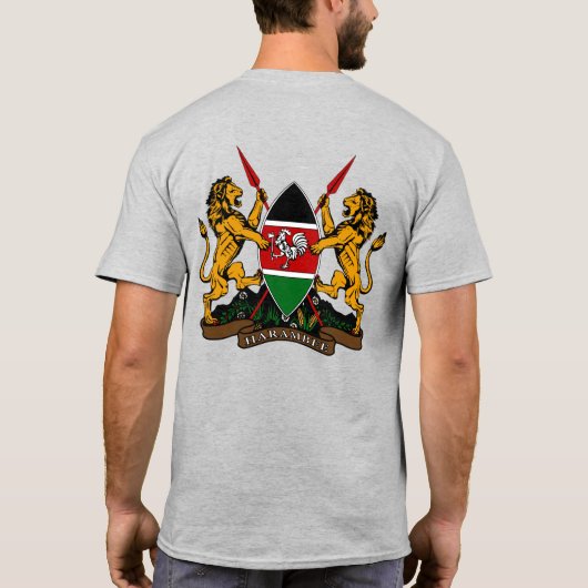 Kenia Flag Independence Celebration T-shirt (Achterkant)