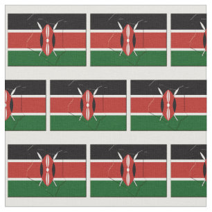 KENIA FLAG Kaart Omtrek Stof