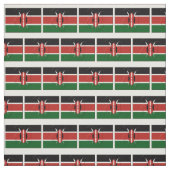 KENIA FLAG Kaart Omtrek Stof (Swatch)