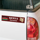 Kenia Flag + Map Bumpersticker (Op Truck)