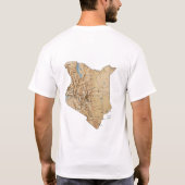 Kenia Flag + Map + Tekst T-Shirt (Achterkant)