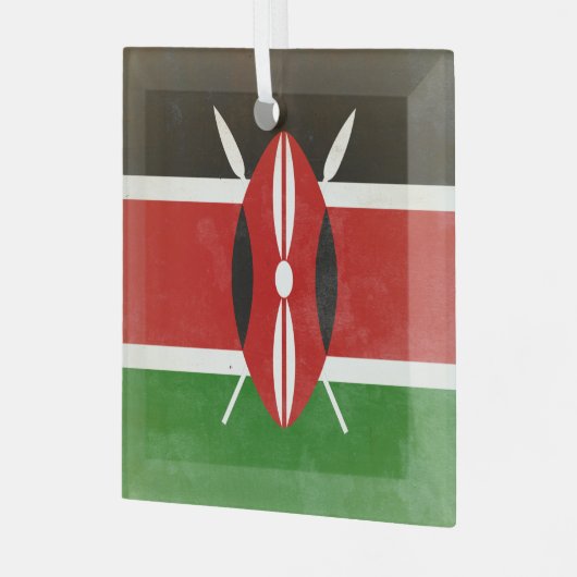 Kenia Glas Ornament (Voorkant links)