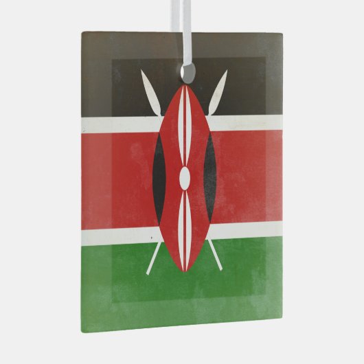 Kenia Glas Ornament (Voorkant Rechts)