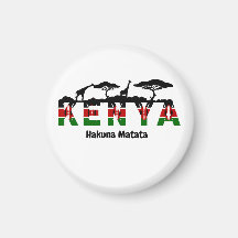 Kenia Hakuna Matata Koelkastmagneet.