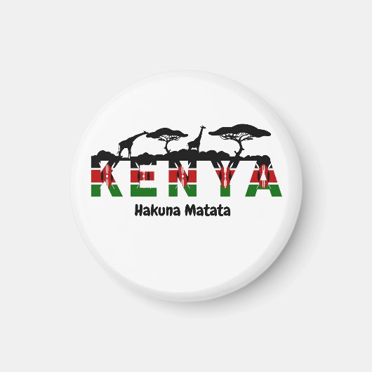 Kenia Hakuna Matata Koelkastmagneet. Magneet (Voorkant)